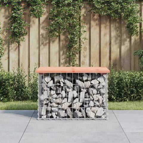 Garden Bench Gabion Design 63x44x42 cm Solid Wood Douglas 834354