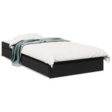 Bed Frame with Drawers without Mattress Black 75x190 cm Small Single 3280714