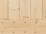 Sliding Door Natural and White 95 x 210 cm Solid Pine Wood 3444955