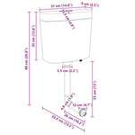 Toilet Cistern with Bottom Water Inlet 3/6 L Grey 148008
