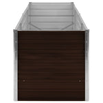 Garden Raised Bed Brown 240x80x77 cm Galvanised Steel 45713