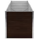 Garden Raised Bed Brown 240x80x77 cm Galvanised Steel 45713