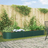 Garden Raised Bed Green 320 x 80 x 44 cm Steel 42008128