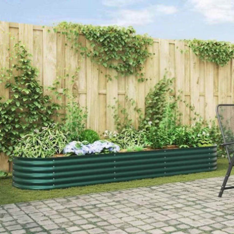Garden Raised Bed Green 320 x 80 x 44 cm Steel 42008128