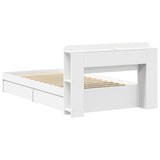 Bed Frame with Storage White 75 x 190 cm Engineered Wood 3433531