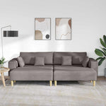 Fabric Sofa with Cushion 3 pcs Taupe 208 cm Fabric 3335167