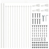 Garden Fence WOERDEN 1.7 x 0.6 m Powder-coated Steel White 42003878