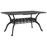 ZNTS 5 Piece Garden Dining Set Black Cast Aluminium 3216317