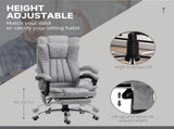 Office Chair with Massage and Heat, Microfibre Reclining Computer Desk Chair with Footrest and T3398P328208