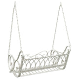 Swing Bench Steel 109 x 75 x 59 cm Antique White 42038691
