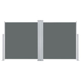 Side Awning Anthracite Polyester with PU coating 100 x 600 cm 48444