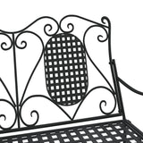 Rocking Bench Black Steel Standard Rocking Bench Rectangular 318829