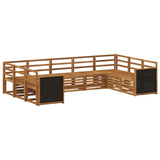 Sectional Sofa Set 7 pcs Natural Solid Acacia Wood 3384820