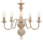 Chandelier Antique White 5 x E14 Bulbs 281614