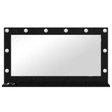 Vanity Mirror Rectangular Black Oak 100 x 55 x 18 cm 868302
