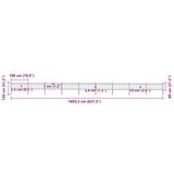 Garden Fence with Hoop Top Steel 1603.5x80 cm Black 277655