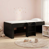 Kids'High Bed Frame 2 pcs Black Oak 90 x 190 cm 3422580
