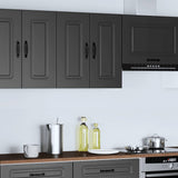 Kitchen Wall Cabinet Kalmar Black Engineered Wood 853578