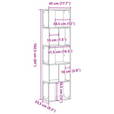 Bookcase 5-Tier Old Wood 45x23.5x162.5 cm Engineered Wood 852787