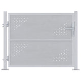 Garden Gate with Lock Silver 85 x 70 cm Stainless Steel 3402574