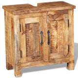 Vanity Cabinet with Mirror and 2 Side Cabinets Solid Mango Wood 243463