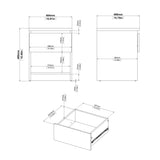 Naia Bedside 1 Drawer 1 Shelf in Black Matt 70271082GM