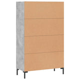 Highboard Concrete Grey 69.5x31x115 cm Engineered Wood 828304