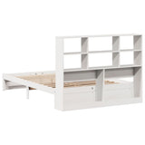 Bookcase Bed without Mattress White 140x200cm Solid Wood Pine 3322394