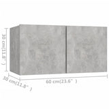 6 Piece TV Cabinet Set Concrete Grey Engineered Wood 3079099