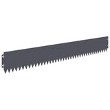Lawn Edging 20 pcs 103 x 15 cm Steel Anthracite 8008455