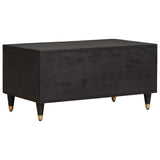 Coffee Table Black 80 x 50 x 40 cm Solid Mango Wood 4018813