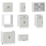 8 Piece Kitchen Cabinet Set Lucca Concrete Grey Engineered Wood 3314835