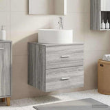 Wall-Mounted Sink Vanity Grey Sonoma 49.5 x 44.5 x 65.5 cm 890323