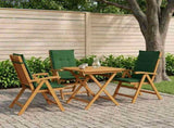 Reclining Garden Chairs 3 pcs Natural Solid Acacia Wood 42041438