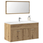 ZNTS Bathroom Cabinet with Mirror Artisan Oak Engineered Wood 856382