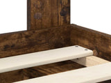 Bed Frame Smoked Oak 150 x 200 cm Solid Pine Wood 3412064
