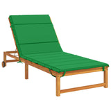 Sunlounger Cushion GEMERT 100% Polyester Green 200 x 80 x 3 cm 948578