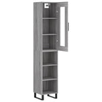 Highboard Grey Sonoma 34.5x34x180 cm Engineered Wood 3199391