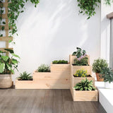 Garden Planter 4-Tier 80.5x79x36 cm Solid Wood Pine 825317