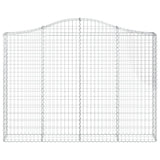 Arched Gabion Baskets 5 pcs 200x30x140/160 cm Galvanised Iron 3145475