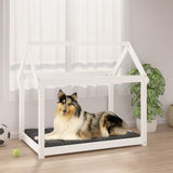 Dog Bed White 101x70x90 cm Solid Wood Pine 822213