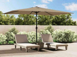Garden Parasol Taupe Polyester fabric Large Tiltable 44502