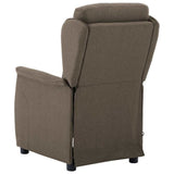 Massage Chair with Cushion Taupe 93.5 x 67.5 x 101.5 cm Fabric 348357