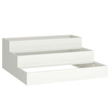 Garden Planter White 90 x 90 x 35 cm Cold-rolled Steel 865835