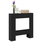 Fireplace Surround Black 81x18x82 cm Engineered Wood 854599