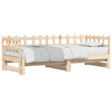 Pull-out Day Bed without Mattress 2x cm Solid Wood 840391