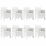 Garden Dining Set 9 pcs Light Grey Polt rattan 3378747