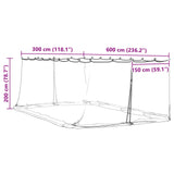 Mosquito Net for Gazebo 220 mesh Black 6 x 3 x 2 m Polyester 42033547