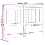 Headboard with Headboard Wax Brown 155.5 x 100 cm 8000878