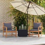Chair with Cushion 2 pcs Brown and Dark Grey 65 x 60 x 76.5 cm 42006408